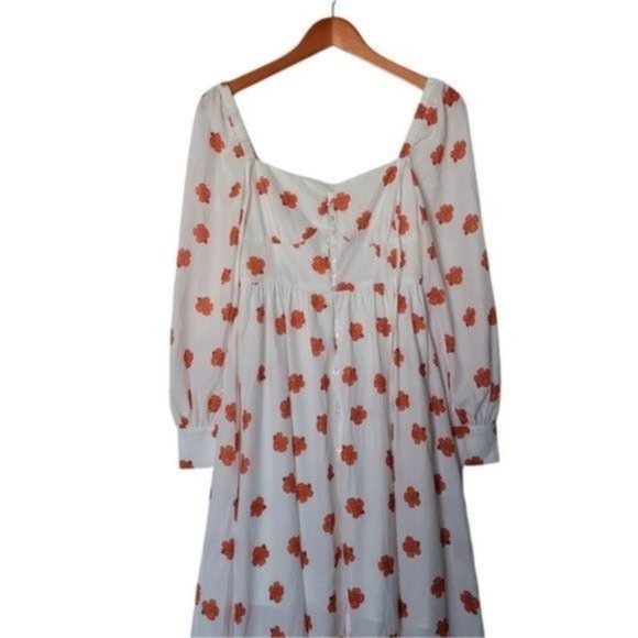 Since Then White Floral Long Sleeve Button Front Maxi Dress S NWT - Picture 4 of 12